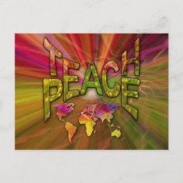 Teach Peace Postkarte