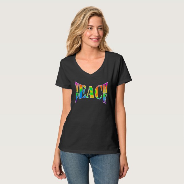 Teach Peace T-Shirt (Vorderseite Vollansicht)
