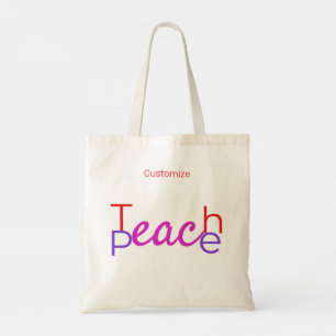 Teach Peace Thunder_Cove Tragetasche
