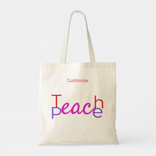 Teach Peace Thunder_Cove Tragetasche (Rückseite)