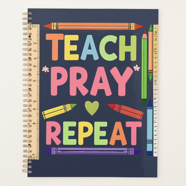 Teach Pray Repeat Planner Planer (Vorderseite)