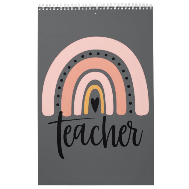 Teach Teacher Love Inspire Gift Rainbow  Kalender (Titelbild)