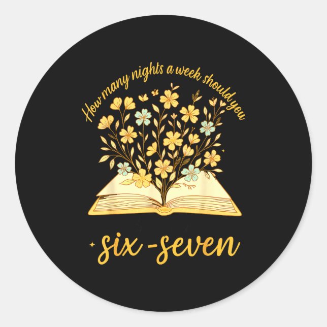 Teacher 67 How Many Nights A Week Should You Be Re Runder Aufkleber (Vorderseite)