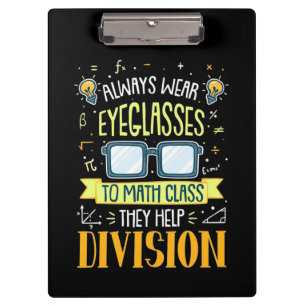 Teacher Always Wear Eyegasse to Math Class Klemmbrett