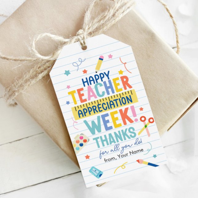 Teacher Appreciation Gift Tag Geschenkanhänger (Von Creator hochgeladen)