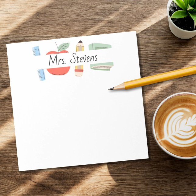 Teacher Appreciation Notebook - Back to School Notizblock (Personalize Teacher Notepad - Back to School Appreciation Gift )