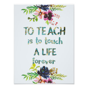 Teacher Apprecive Week Teacher Quote Typografie Fotodruck