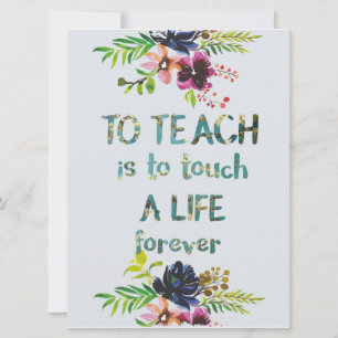 Teacher Apprecive Week Teacher Quote Typografie Karte