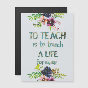 Teacher Apprecive Week Teacher Quote Typografie Magnetkarte