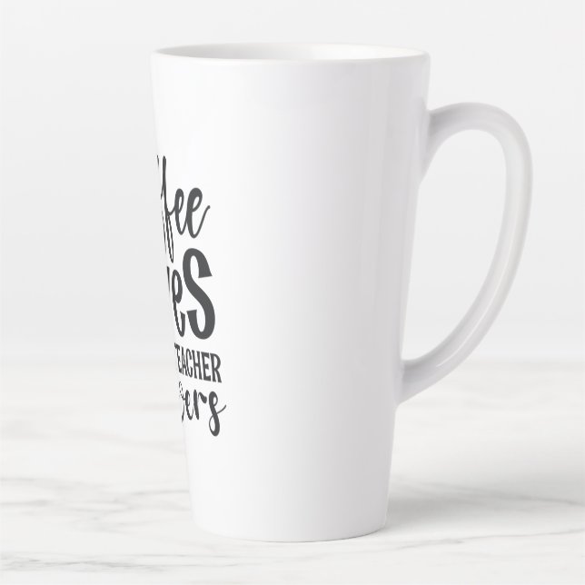 Teacher Art Coffee Gives Milchtasse (Rechts)