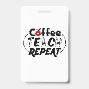 Teacher Art Coffee Teach Wiederholung Ausweis