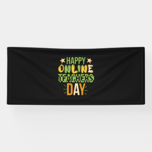 Teacher Art Happy Online Teacher Day Banner