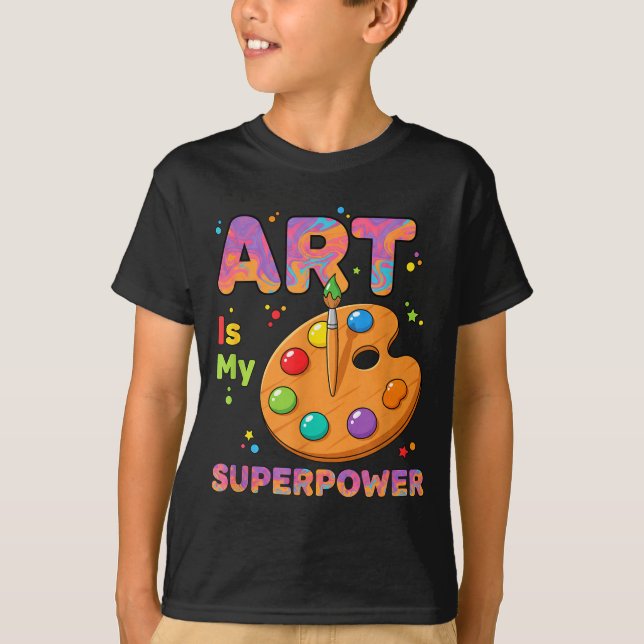 Teacher - Art Is My Superwer Art Teacher Drawing P T-Shirt (Vorderseite)