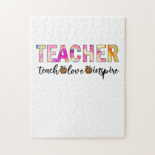 Teacher Art Teach Liebe Inspiriert Puzzle