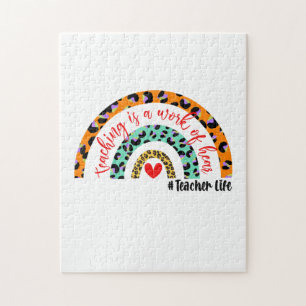 Teacher Art Teaching ist ein Werk des Herzens Puzzle
