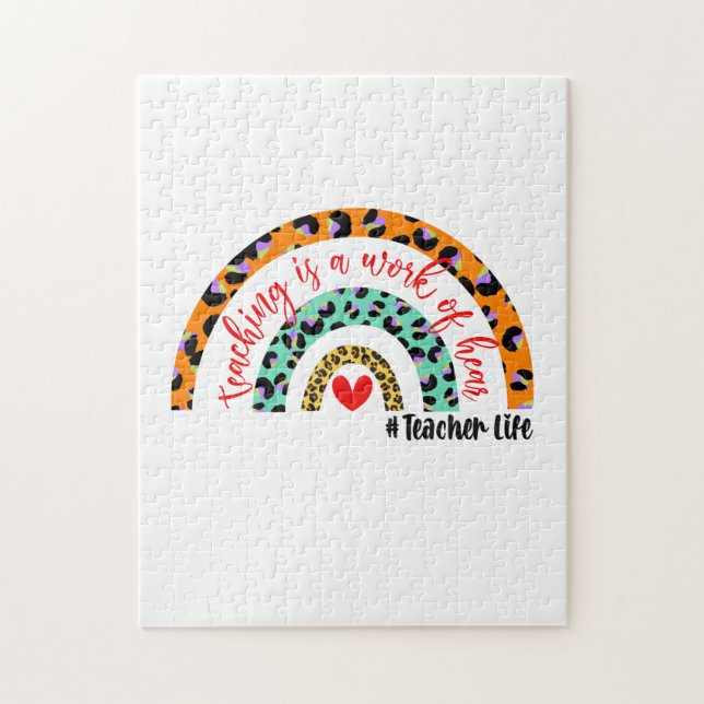 Teacher Art Teaching ist ein Werk des Herzens Puzzle (Vertikal)