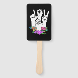 Teacher ASL Hand Sign Fächer