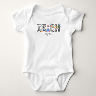 Teacher Baby&Easter Bunny und Bucht Baby Bodysuit Strampler