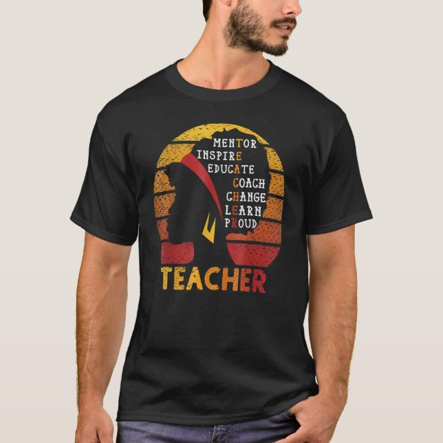Teacher Black History Month Afro African Prde Men  T-Shirt (Vorderseite)