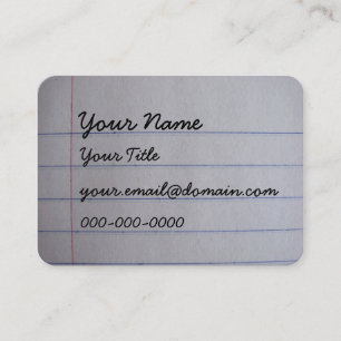 Teacher Business Cards Visitenkarte