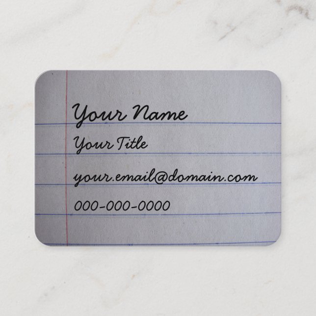 Teacher Business Cards Visitenkarte (Vorderseite)