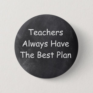 Teacher Chalkboard Design Geschenk Idee Button