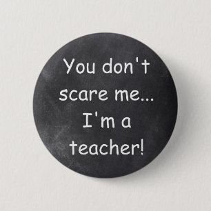 Teacher Chalkboard Design Geschenkidee nicht kümme Button