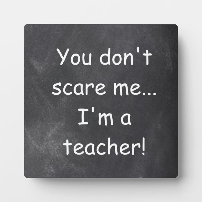 Teacher Chalkboard Design Geschenkidee nicht störe Fotoplatte (Vorderseite)