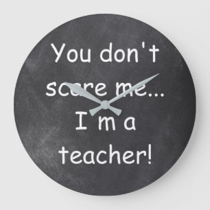 Teacher Chalkboard Design Geschenkidee nicht störe Große Wanduhr