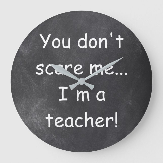 Teacher Chalkboard Design Geschenkidee nicht störe Große Wanduhr (Vorderseite)