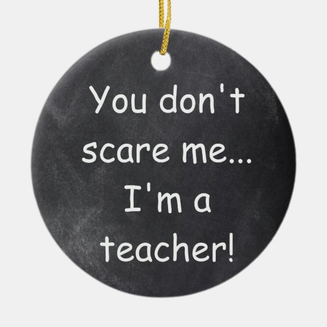 Teacher Chalkboard Design Geschenkidee nicht störe Keramik Ornament (Vorne)