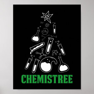 Teacher Chmistree Funny Christmas Puff Poster
