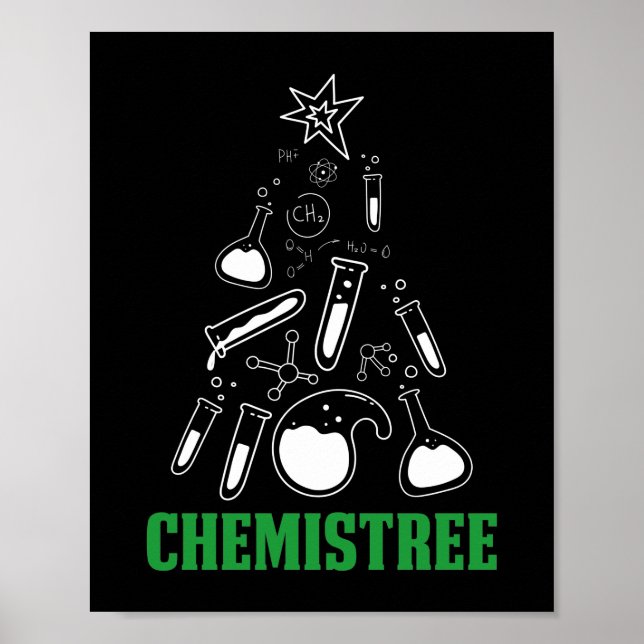 Teacher Chmistree Funny Christmas Puff Poster (Vorne)