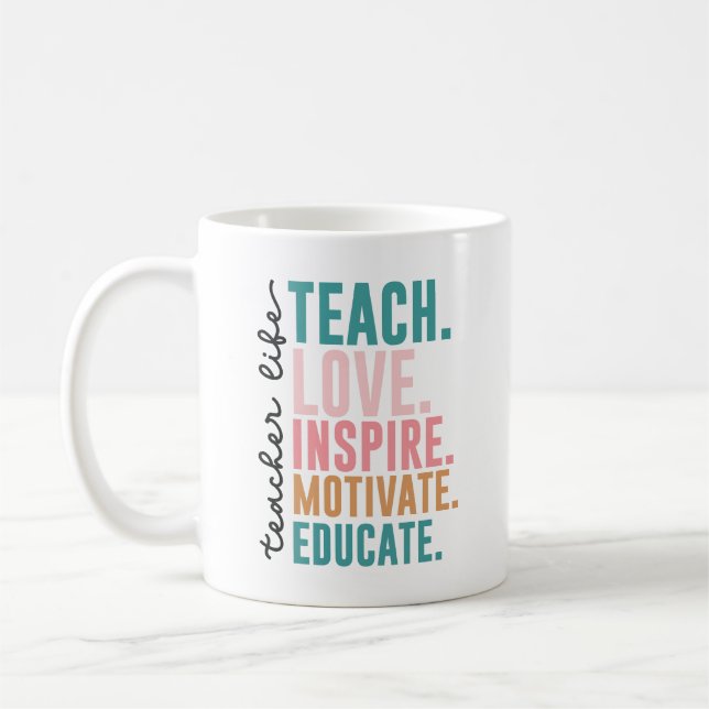 Teacher Coffee Tasse zurück zur Schule (Links)