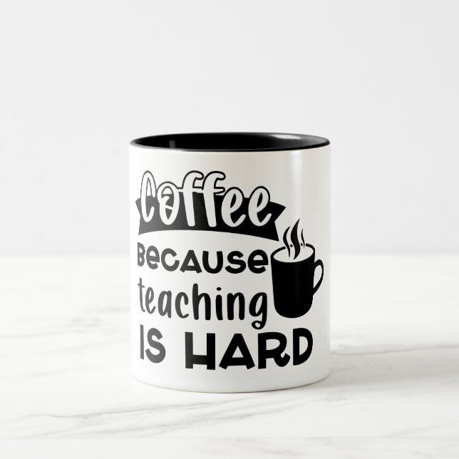 Teacher Coffee Zweifarbige Tasse (Mittel)