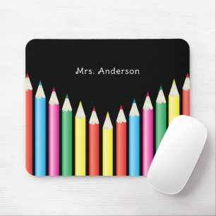 Teacher Colorful Pencils Desk Mat Mousepad