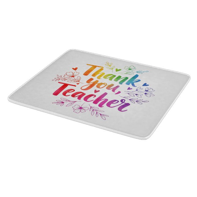 Teacher Cutting Board - Danke, Lehrer! Schneidebrett (Ecke)