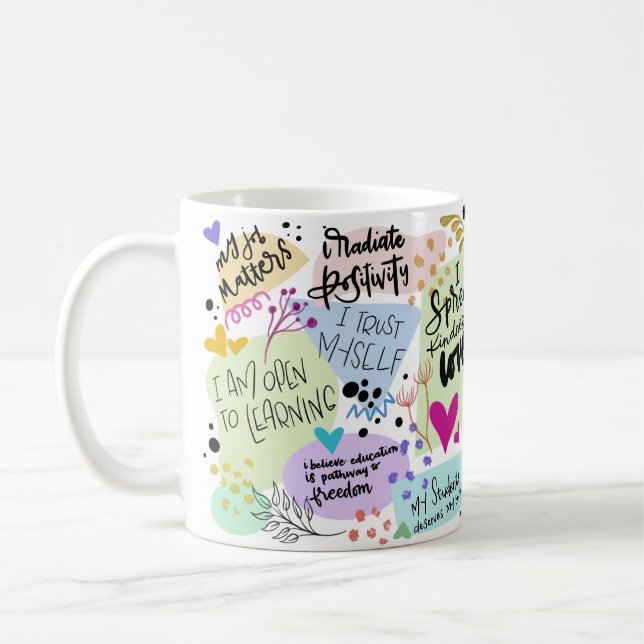 Teacher Daily Affirmation Geschenke Großes Kaffeetasse (Links)