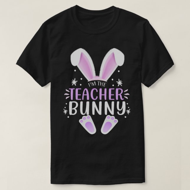 Teacher Easter Matching Family Party Bunny Face Co T-Shirt (Design vorne)