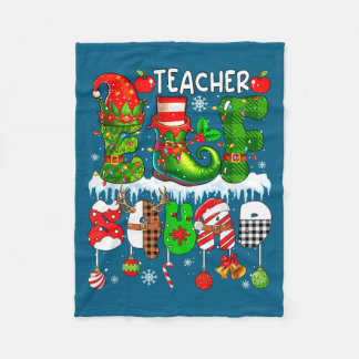 Teacher Elf Squad Xmas Colorful Elf Hat Scute Ss C Fleecedecke