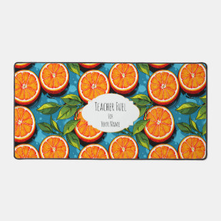Teacher Fuel Orange – Personalized Desk Mat Schreibtischunterlage