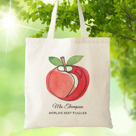 Teacher Geschenk Individuelle Name Aquarell Tragetasche