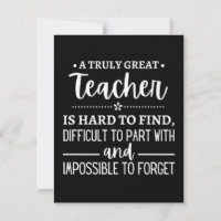 Teacher Gift, A Truly Great Teacher