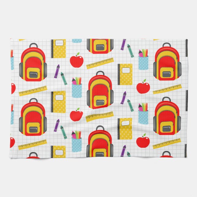 Teacher Gift Apple Back To School Geschirrtuch (Horizontal)