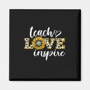 Teacher Gift Teach Liebe Inspirierte Leopard Magnet