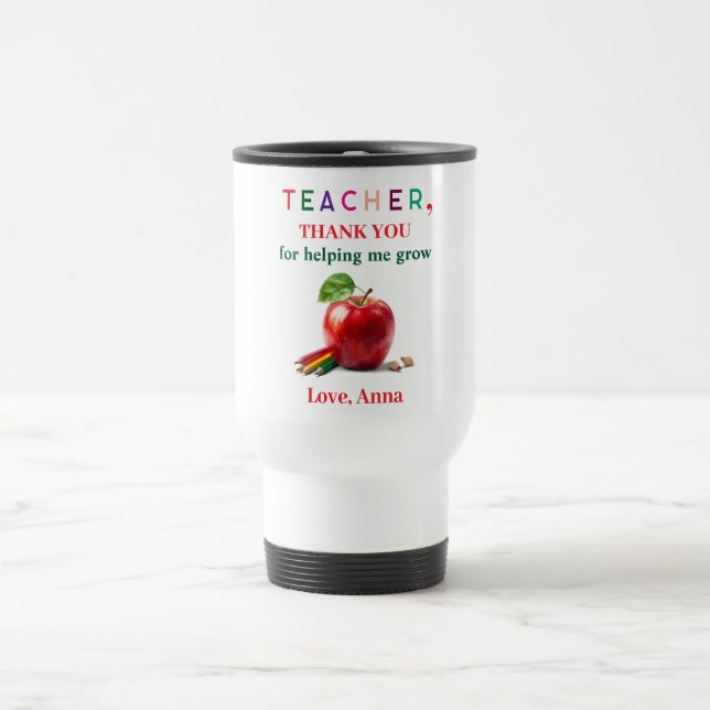 Teacher Gift - Travel Mug with Thank You Message Reisebecher (Mittel)