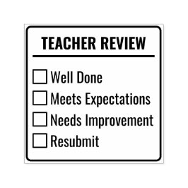 Teacher Grading Assignment Checklist Feedback Permastempel