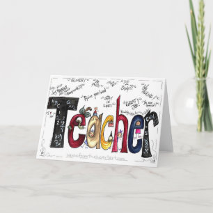 Teacher Greetings Card Karte