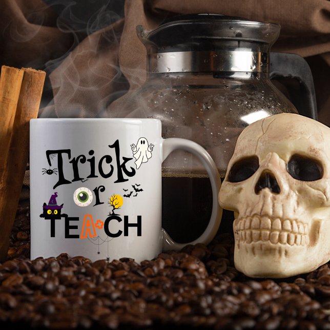 Teacher Halloween-Kaffeepuppe | Trick oder Teach Tasse (Von Creator hochgeladen)