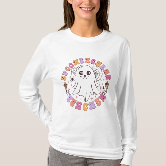 Teacher Halloween Long Sleeve T-Shirt (Vorderseite)